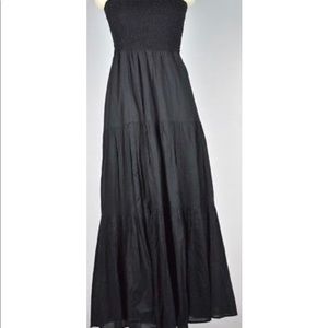 Michael Kors Women's Black Strapless Layered Dress